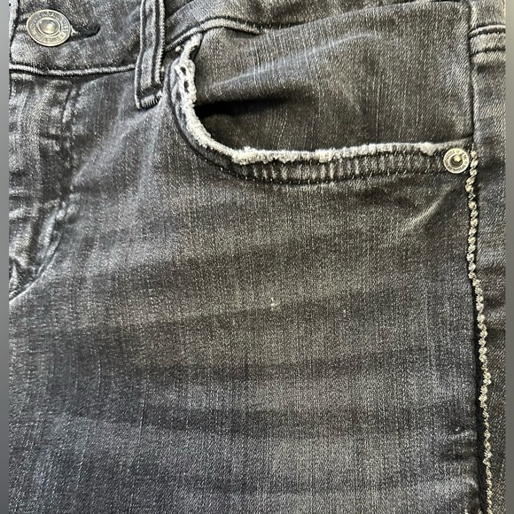 Zara Woman Premium Denim skinny ankle length distressed dark grey jeans… - Picture 5 of 5
